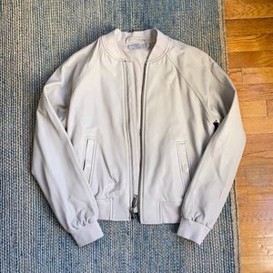 Vince Leather Bomber Jacket